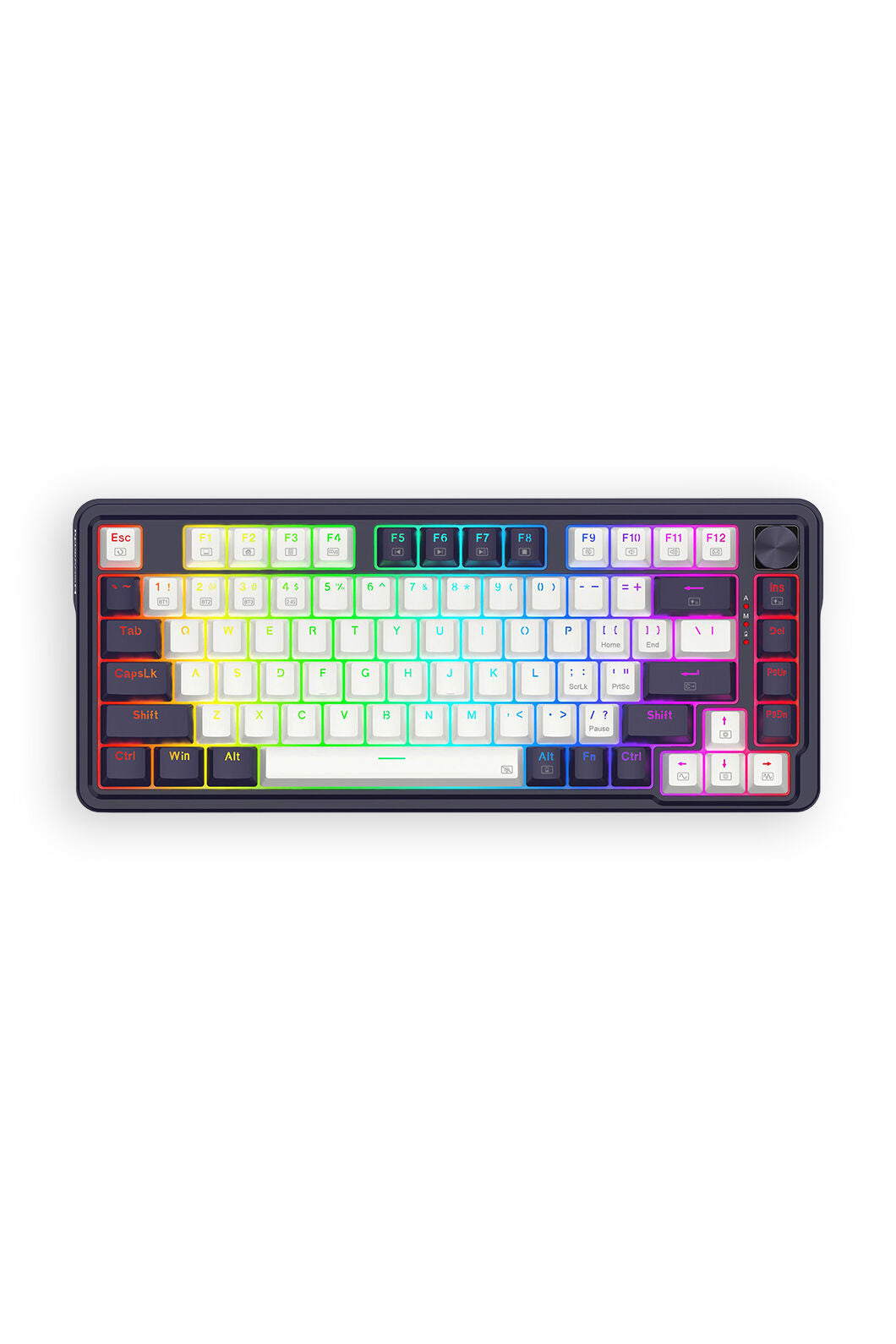 REDRAGON - Redragon K673WB-RGB Pro Black 75% Gasket Wireless Mechanical Keyboard - black