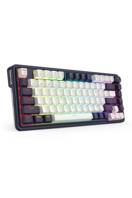 REDRAGON - Redragon K673WB-RGB Pro Black 75% Gasket Wireless Mechanical Keyboard - black