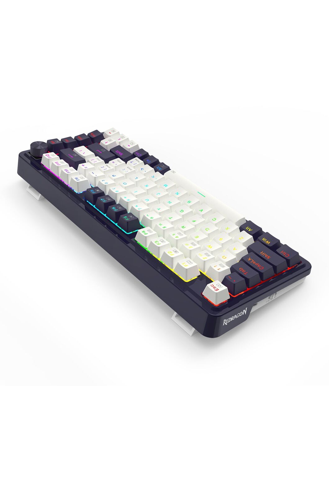 REDRAGON - Redragon K673WB-RGB Pro Black 75% Gasket Wireless Mechanical Keyboard - black
