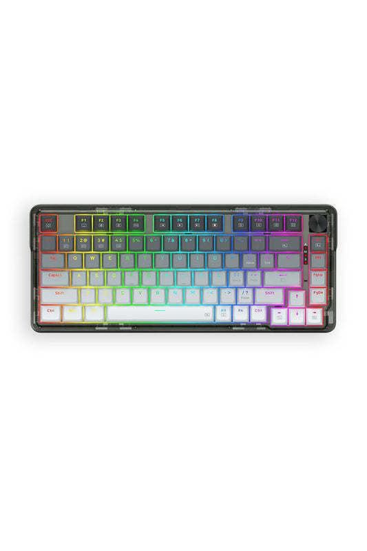 REDRAGON - Redragon K673GG RGB Pro Grey 75% Gasket Wireless Mechanical Keyboard - grey