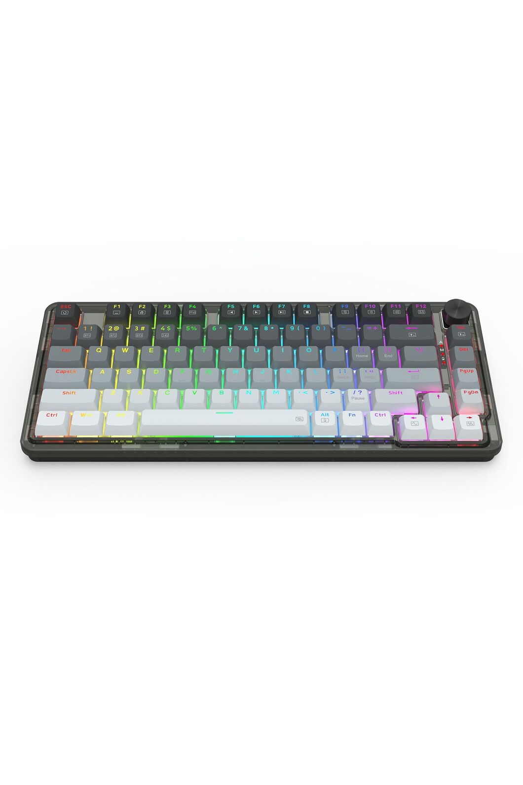 REDRAGON - Redragon K673GG RGB Pro Grey 75% Gasket Wireless Mechanical Keyboard - grey