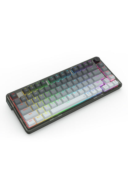 REDRAGON - Redragon K673GG RGB Pro Grey 75% Gasket Wireless Mechanical Keyboard - grey