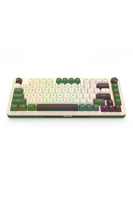 REDRAGON - Redragon K681CGC-RGB Pro Cyrus Beige 75% Gasket Mechanical Keyboard - beige