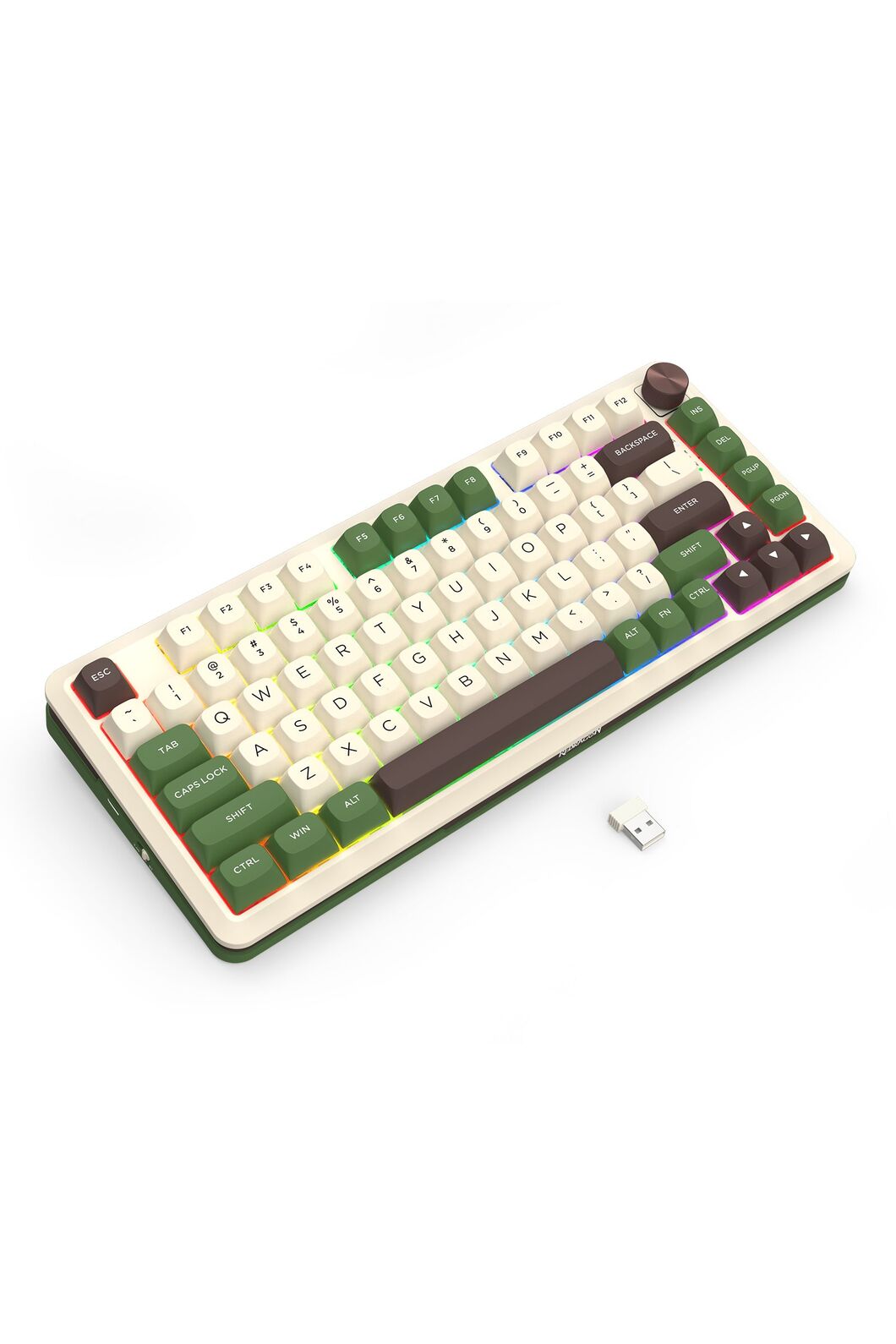 REDRAGON - Redragon K681CGC-RGB Pro Cyrus Beige 75% Gasket Mechanical Keyboard - beige