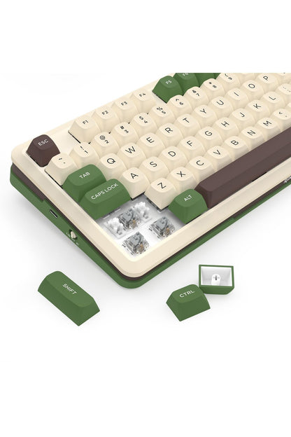 REDRAGON - Redragon K681CGC-RGB Pro Cyrus Beige 75% Gasket Mechanical Keyboard - beige