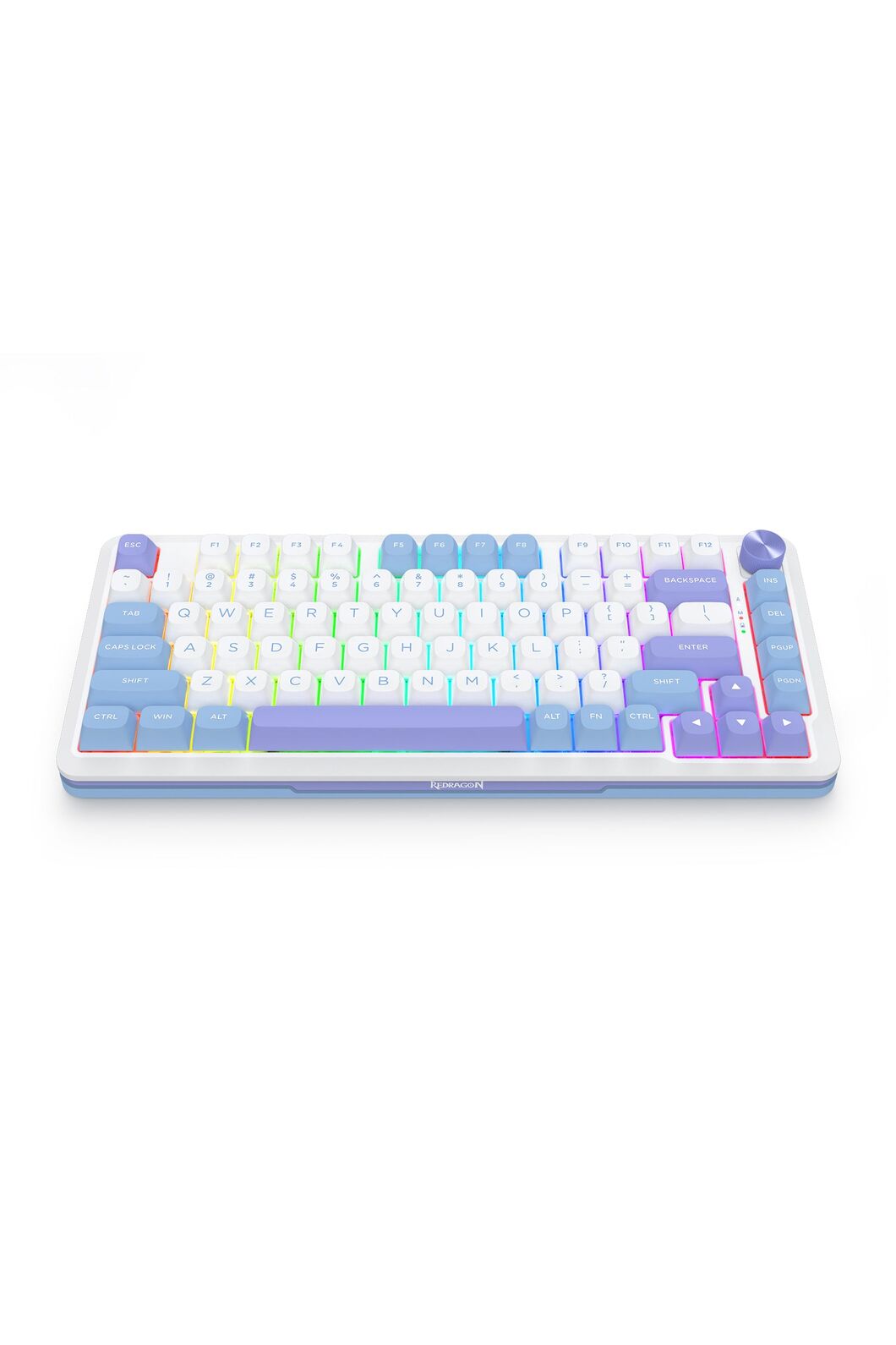 REDRAGON - Redragon K681WBP RGB Pro Cyrus Purple 75% Gasket Wireless Mechanical Keyboard - purple