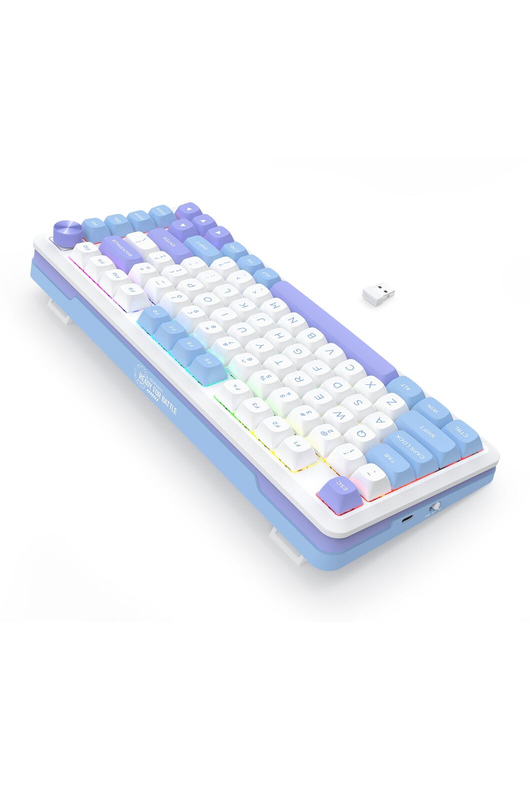 REDRAGON - Redragon K681WBP RGB Pro Cyrus Purple 75% Gasket Wireless Mechanical Keyboard - purple