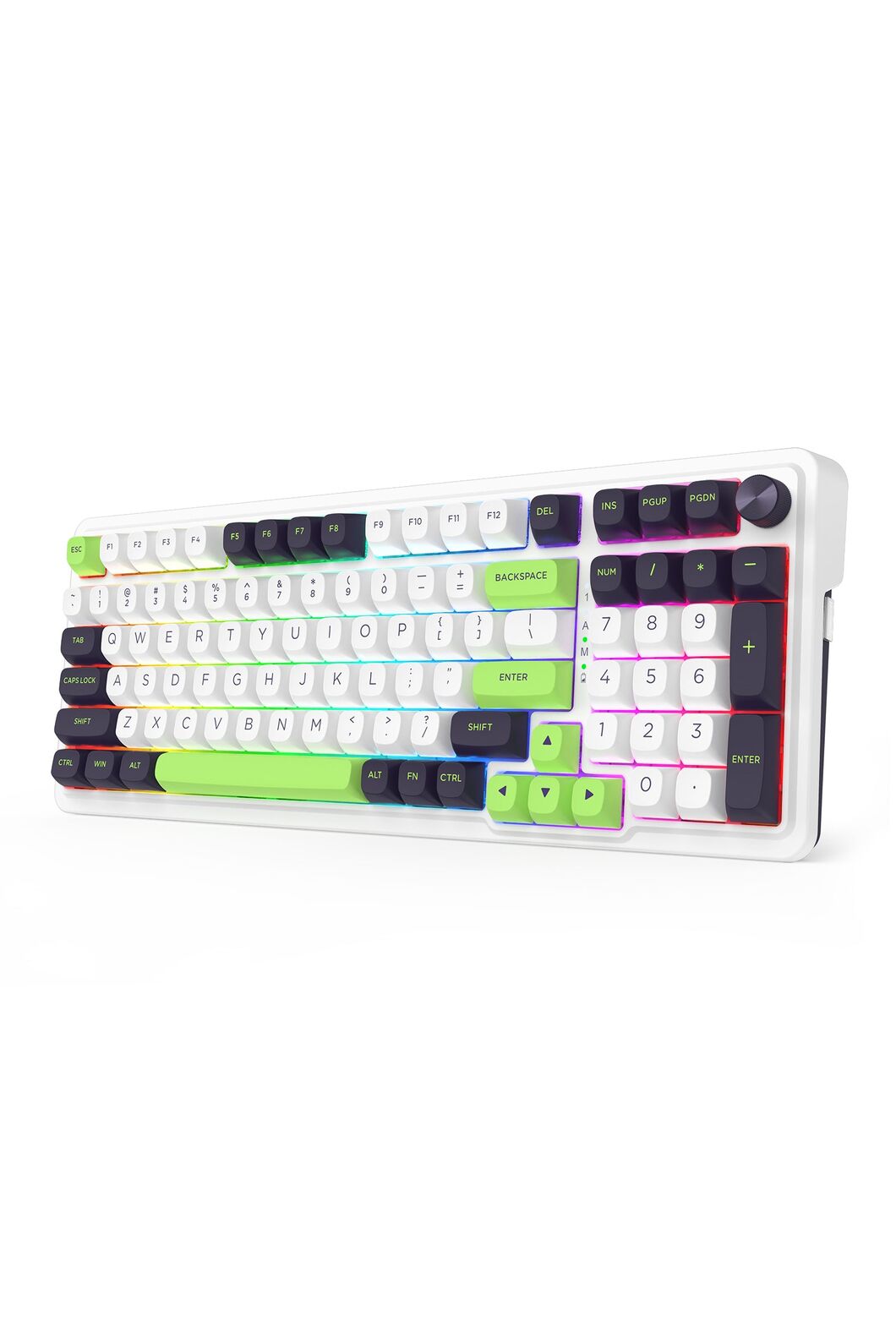 REDRAGON - Redragon K686WGB RGB MAX EISA Green 98+1 Gasket Wireless Mechanical Keyboard - green