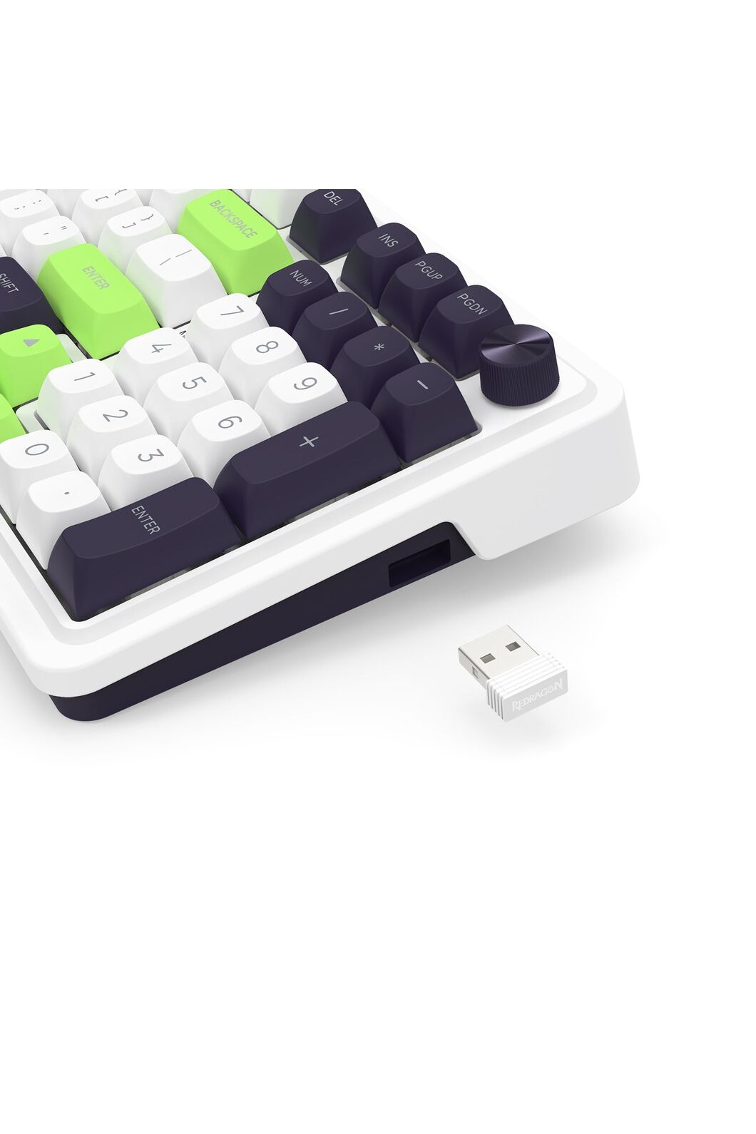 REDRAGON - Redragon K686WGB RGB MAX EISA Green 98+1 Gasket Wireless Mechanical Keyboard - green