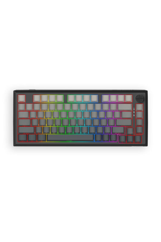 REDRAGON - Redragon K687GG RGB Pro Freyja Grey Aluminum Gasket Mechanical Keyboard - grey