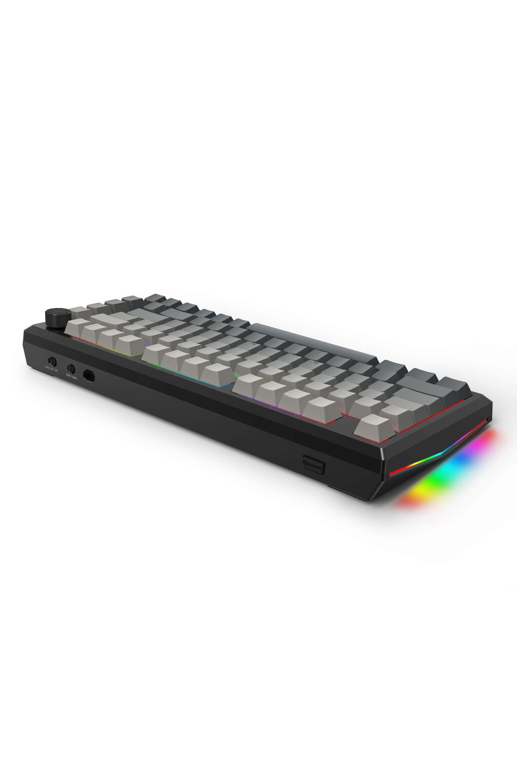 REDRAGON - Redragon K687GG RGB Pro Freyja Grey Aluminum Gasket Mechanical Keyboard - grey