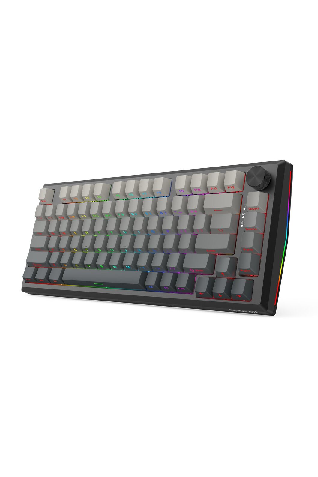 REDRAGON - Redragon K687GG RGB Pro Freyja Grey Aluminum Gasket Mechanical Keyboard - grey