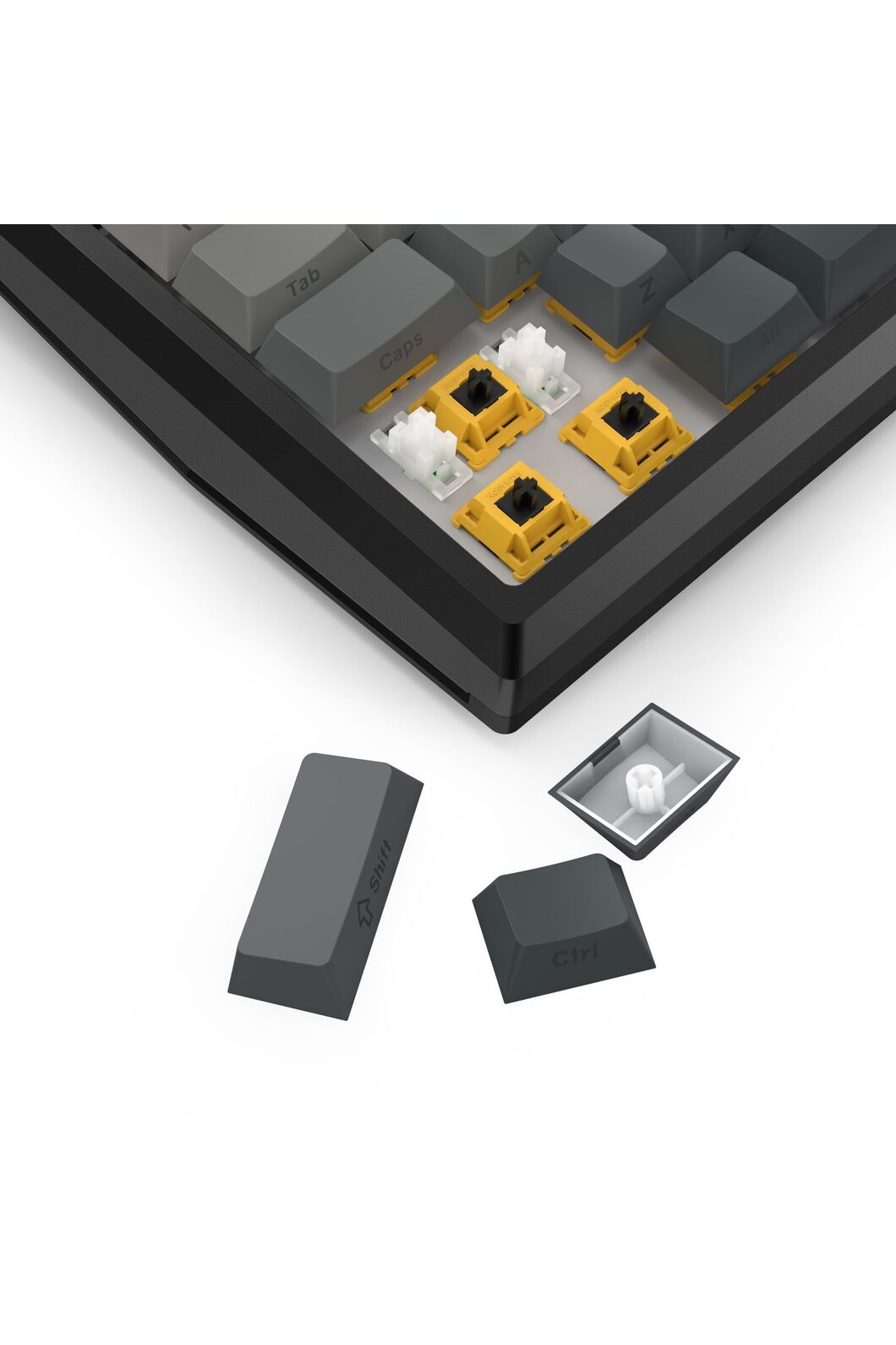 REDRAGON - Redragon K687GG RGB Pro Freyja Grey Aluminum Gasket Mechanical Keyboard - grey