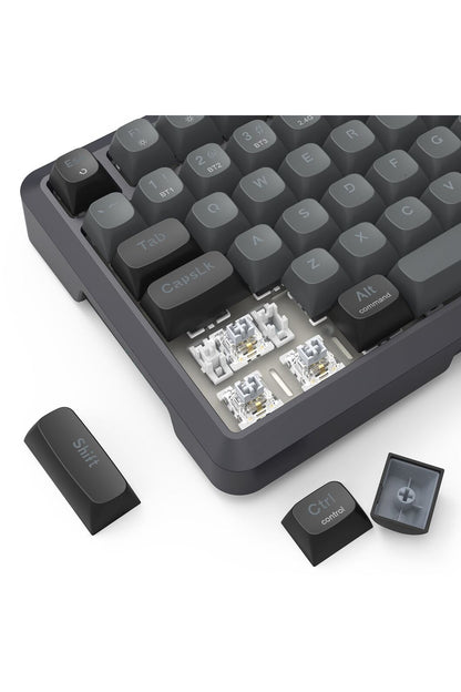 REDRAGON - Redragon K688GB RGB Pro Bragi Black Gasket Wireless Mechanical Keyboard - black