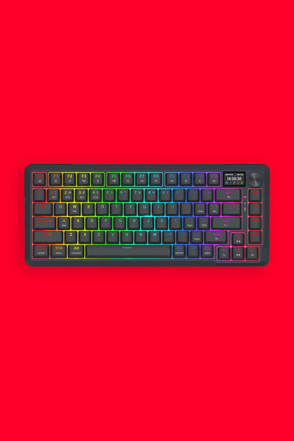 REDRAGON - K708RGB-PRO Fleact 75% LCD Keyboard - black