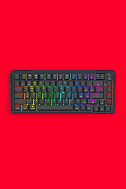 REDRAGON - K708RGB-PRO Fleact 75% LCD Keyboard - black