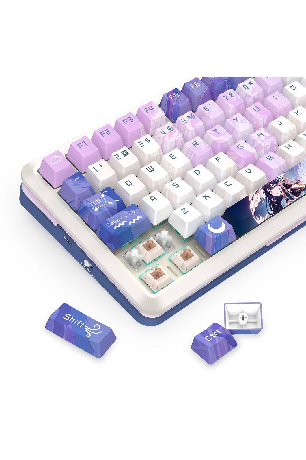 REDRAGON - K708AK-RGB-PRO Fleact 75% Keyboard - purple