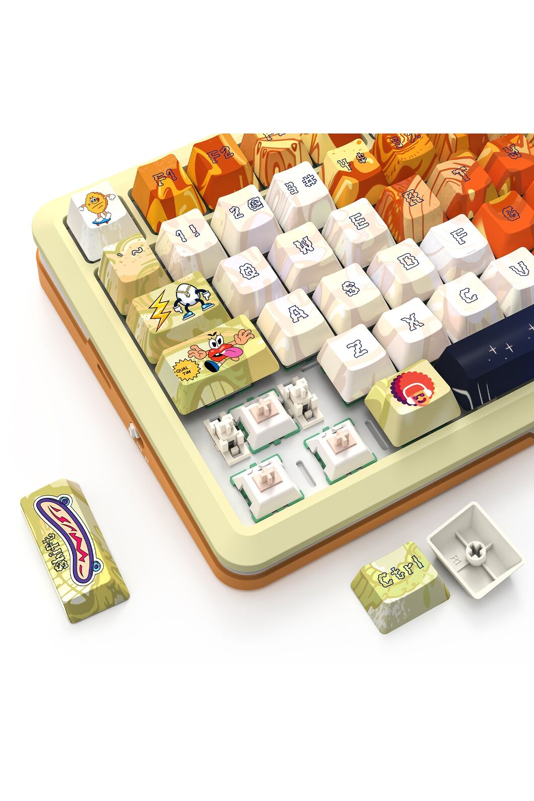 REDRAGON - K708GF-RGB-PRO Fleact 75% Keyboard - yellow