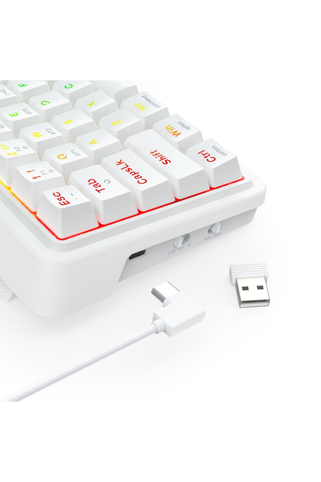 REDRAGON - K730W-RGB-PRO Draconic V2 Keyboard - white