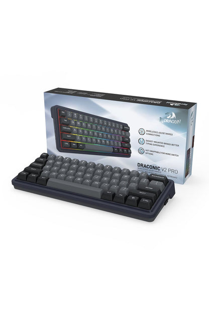 REDRAGON - K730GB-RGB-PRO Draconic V2 Keyboard - black