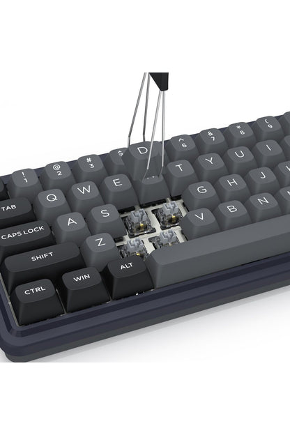 REDRAGON - Redragon K730GB RGB Pro Draconic V2 Black 60% Gasket Wireless Mechanical Keyboard - black