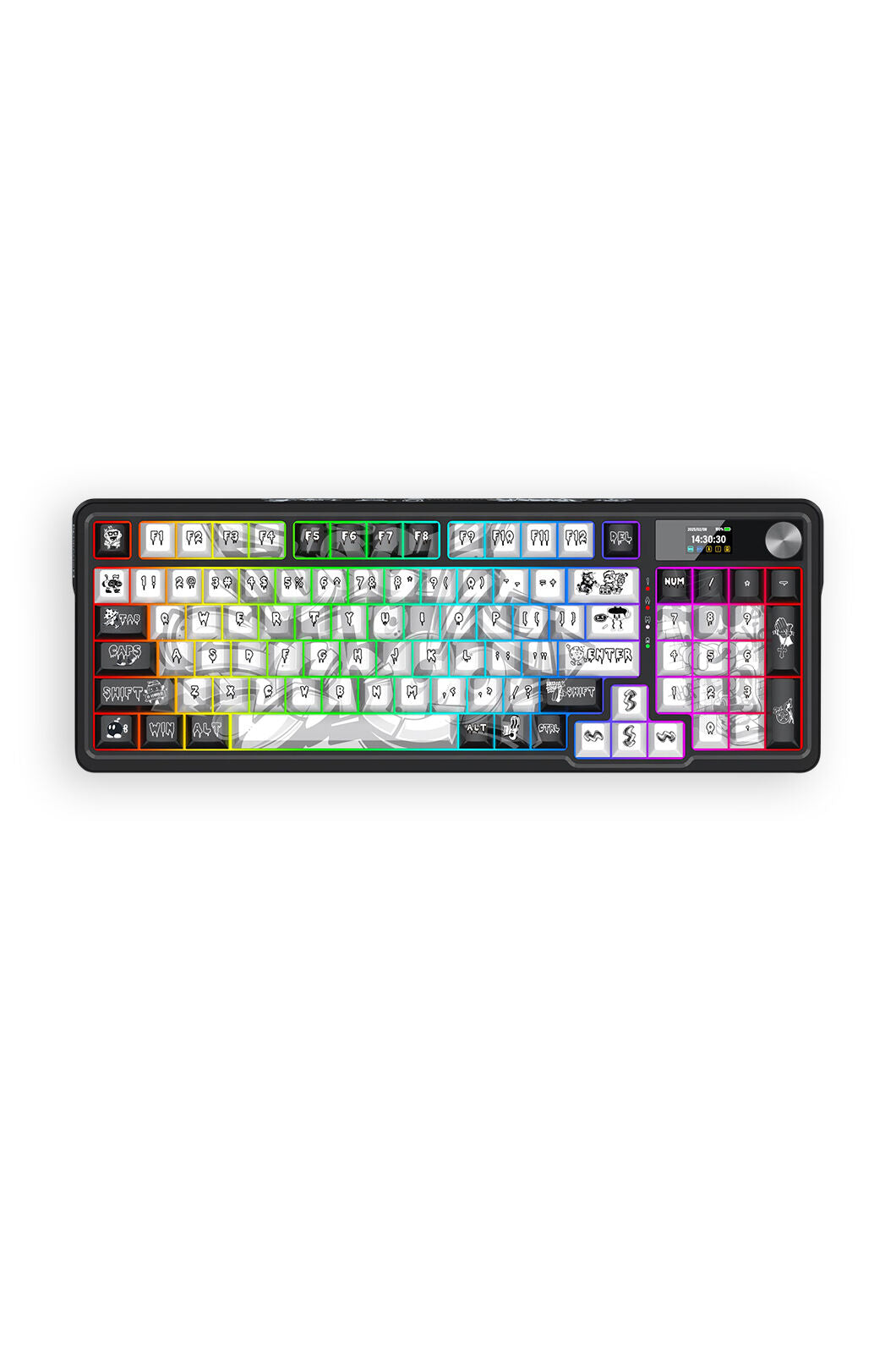 REDRAGON - Redragon K719GF-RGB Pro Artemis Pro Grey Wireless Mechanical Keyboard - grey