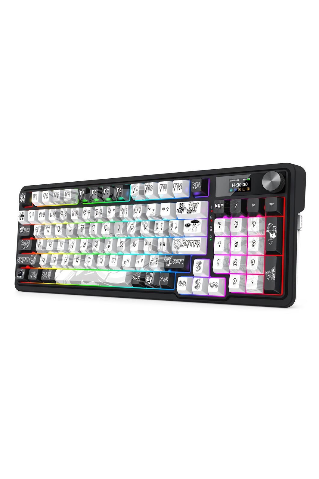 REDRAGON - Redragon K719GF-RGB Pro Artemis Pro Grey Wireless Mechanical Keyboard - grey