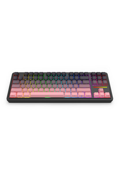 REDRAGON - Redragon K728SP RGB Pro Antonium Pro Pink TKL Gasket Wireless Mechanical Keyboard - pink