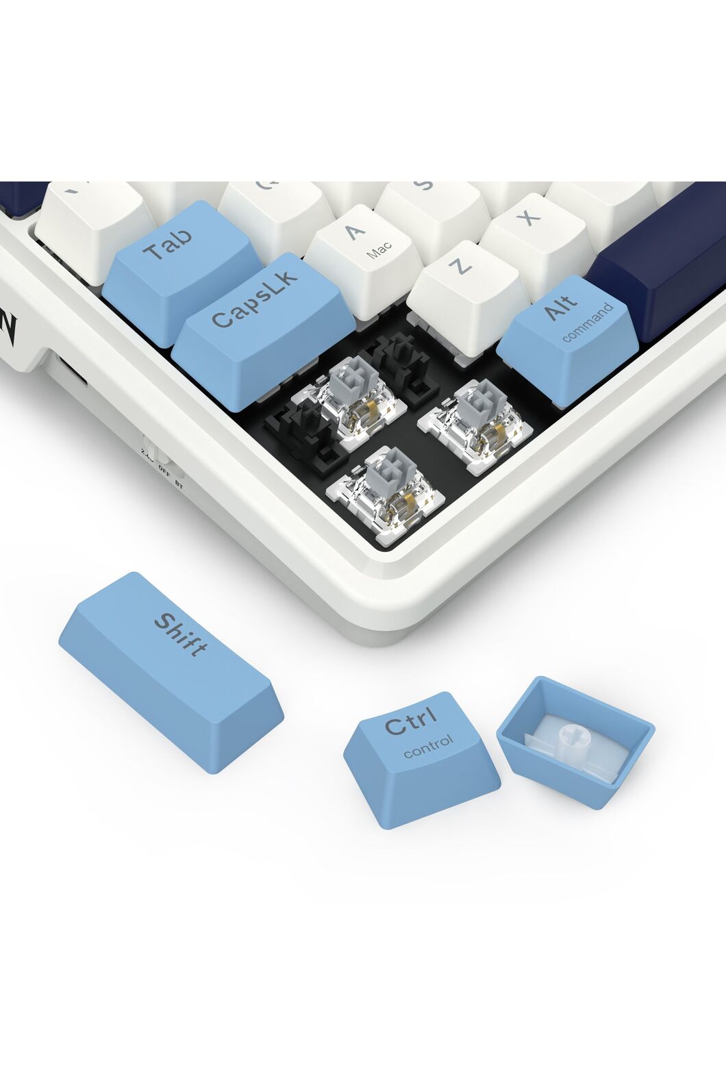 REDRAGON - Redragon K728WBB RGB Pro Antonium Pro White TKL Gasket Wireless Mechanical Keyboard - white