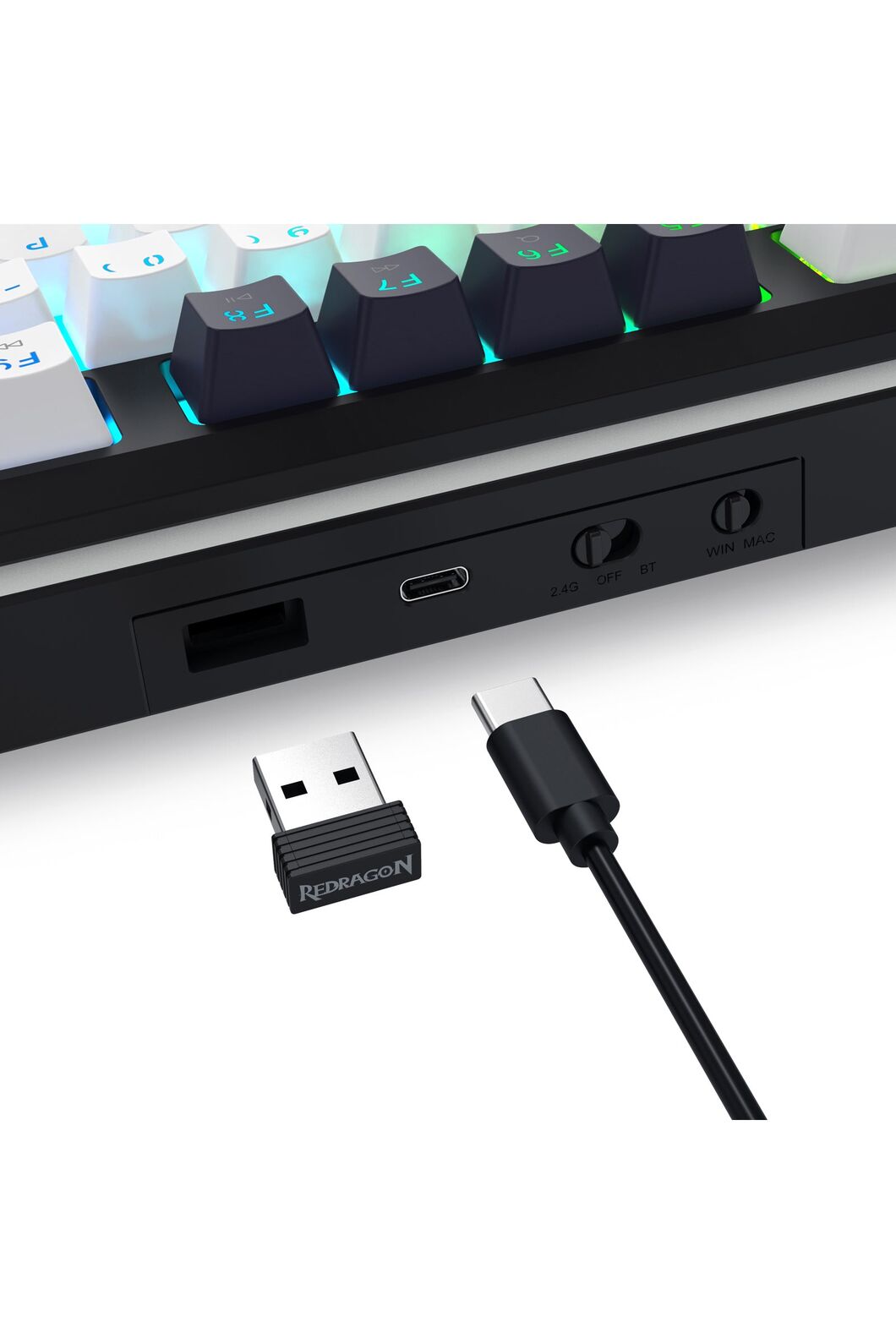 REDRAGON - K746WB-RGB-PRO Wildslash LCD Keyboard - black