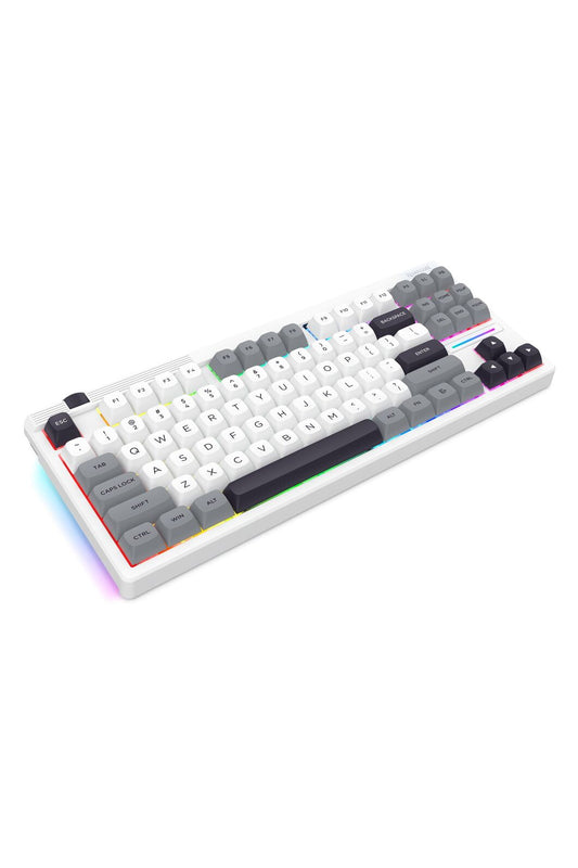 REDRAGON - Redragon K729WGB RGB Pro OTIM Pro White TKL Gasket Wireless Mechanical Keyboard - white