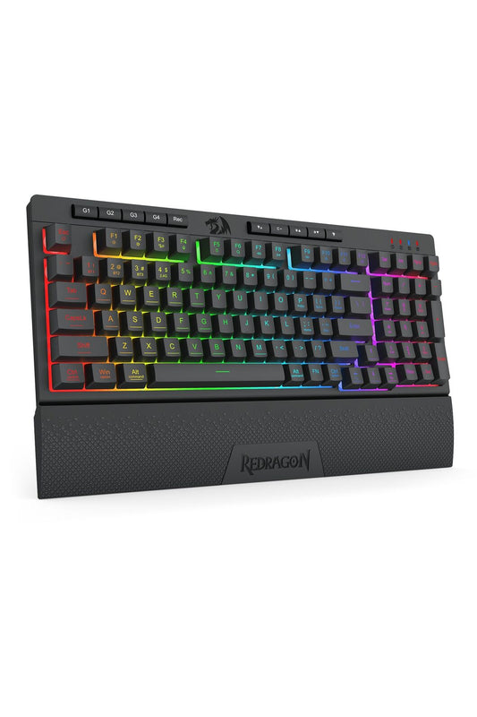 REDRAGON - Redragon K515RGB-PRO Shiva Black 98-Key Wireless RGB Gaming Keyboard - black