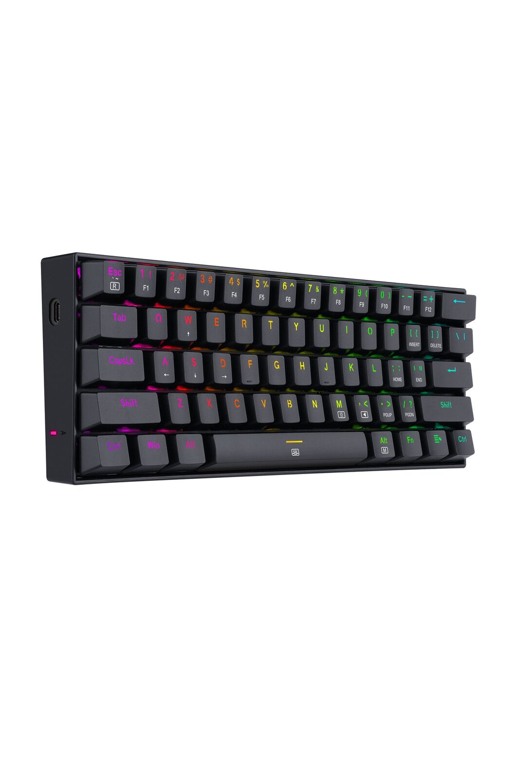 REDRAGON - Redragon K630RGB Dragonborn Black 60% Mechanical RGB Gaming Keyboard - black
