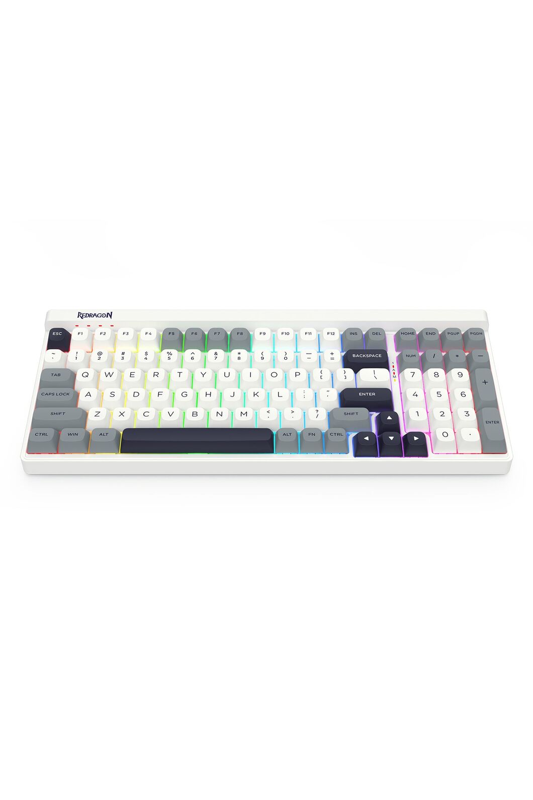 REDRAGON - Redragon K656WGB RGB Pro Garen Pro White 96% Wireless Mechanical Keyboard - white
