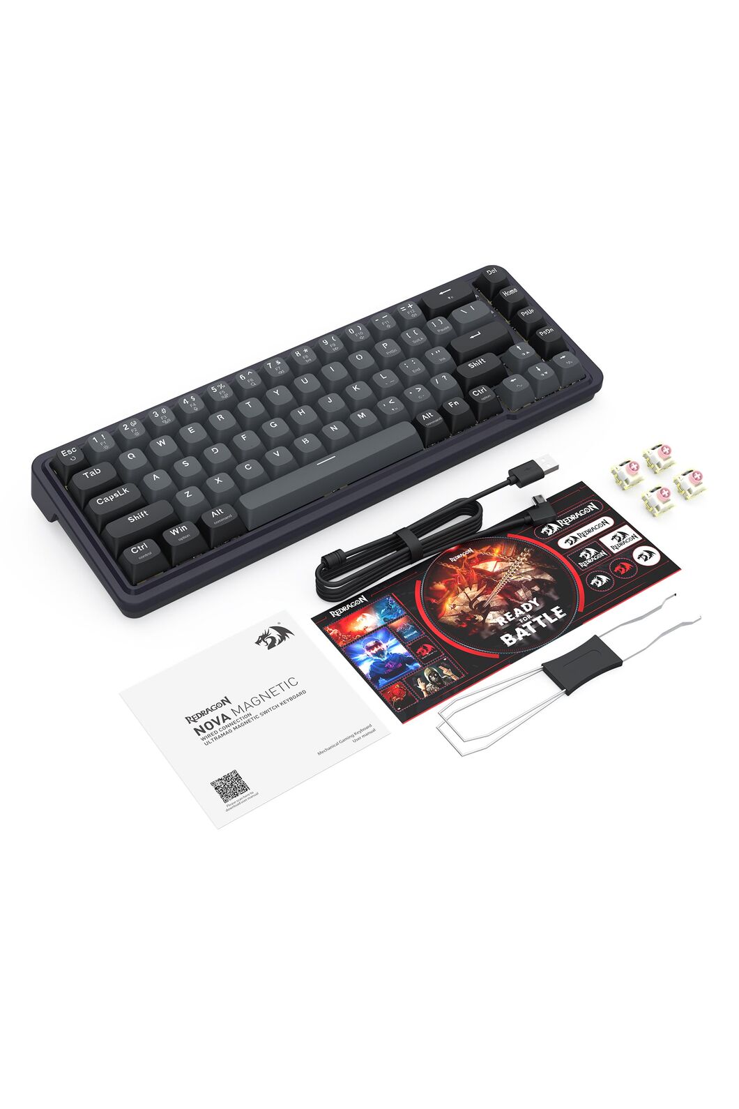 REDRAGON - Redragon K709GB RGB M 68% UltraMag Rapid Trigger Magnetic HE Keyboard - black