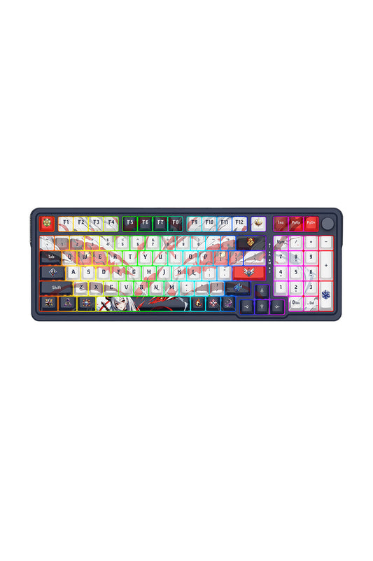 REDRAGON - Redragon K686AK RGB Pro EISA Navy White 98+1 Gasket Wireless Mechanical Keyboard - navy-white
