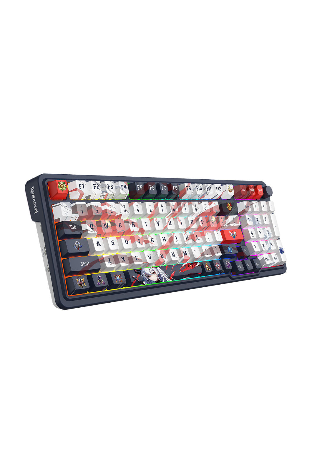 REDRAGON - Redragon K686AK RGB Pro EISA Navy White 98+1 Gasket Wireless Mechanical Keyboard - navy-white