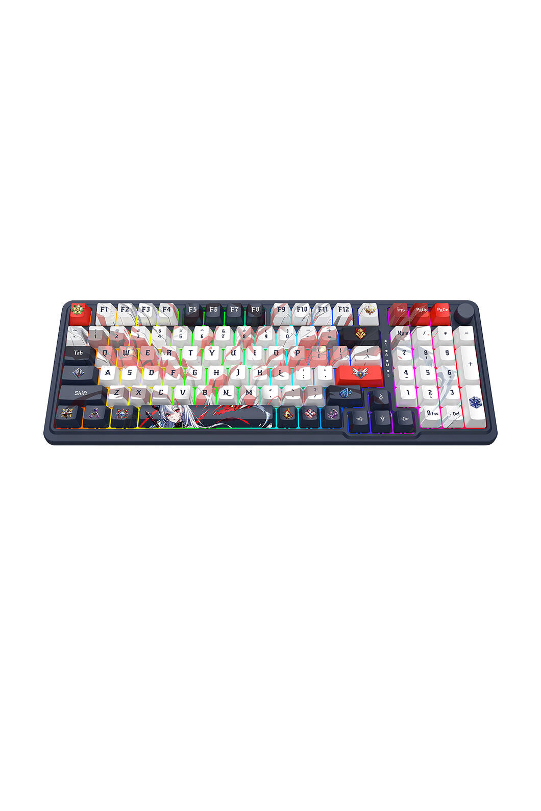 REDRAGON - Redragon K686AK RGB Pro EISA Navy White 98+1 Gasket Wireless Mechanical Keyboard - navy-white