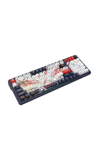 REDRAGON - Redragon K686AK RGB Pro EISA Navy White 98+1 Gasket Wireless Mechanical Keyboard - navy-white