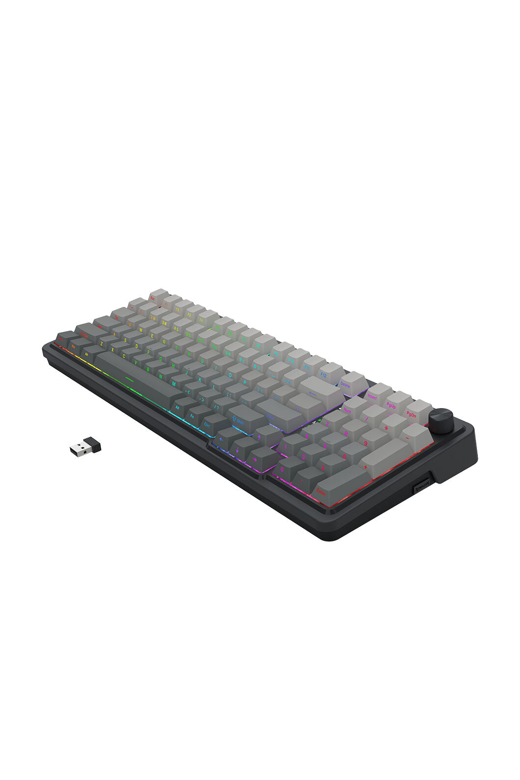 REDRAGON - Redragon K686SP RGB Pro EISA Grey 98+1 Gasket Wireless Mechanical Keyboard - grey