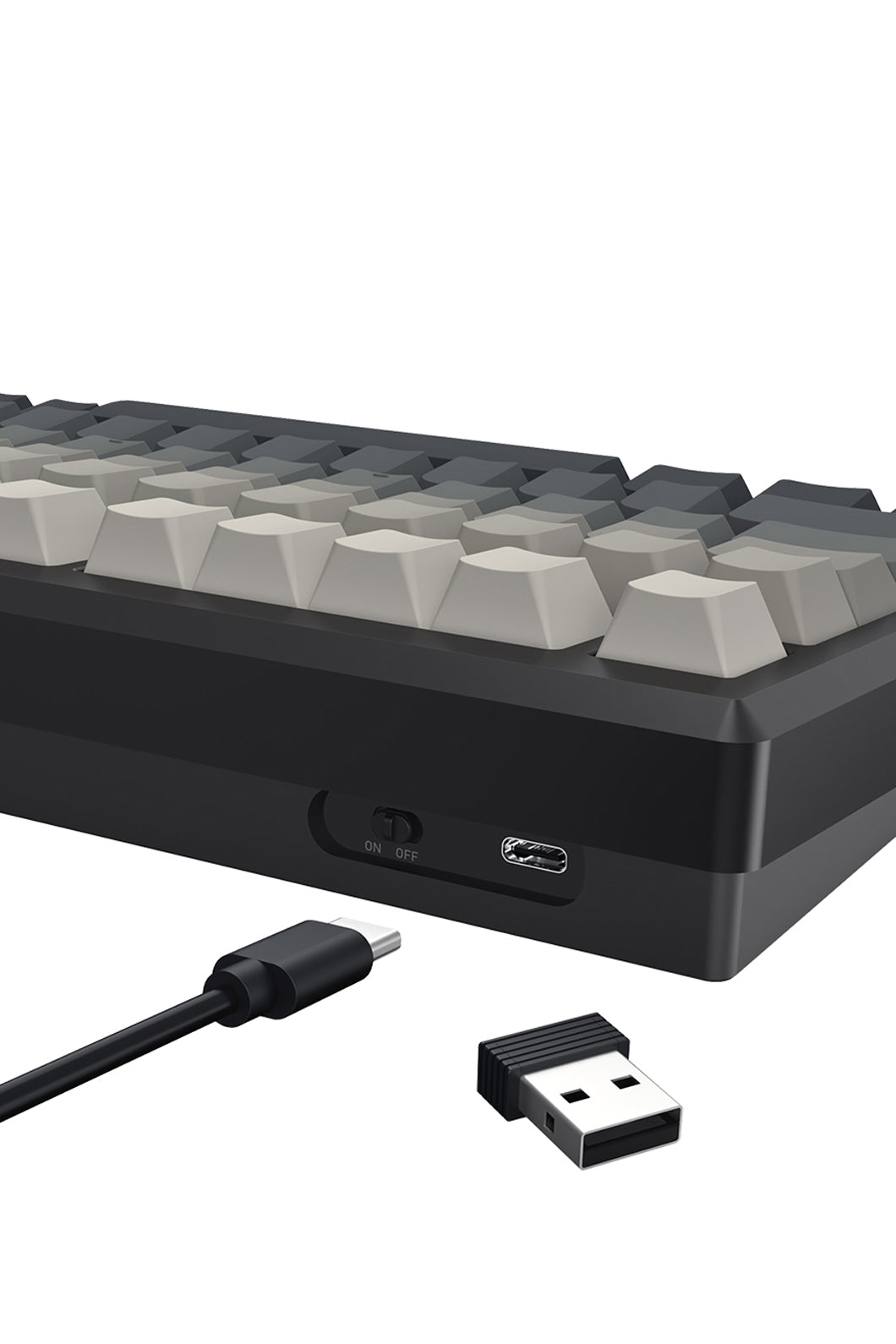 REDRAGON - Redragon K673SP RGB Pro Geb Gradient Black 75% Gasket Wireless Mechanical Keyboard - powder-blue