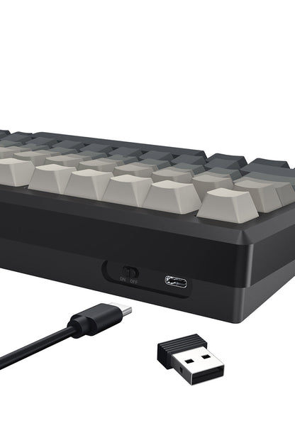 REDRAGON - Redragon K673SP RGB Pro Geb Gradient Black 75% Gasket Wireless Mechanical Keyboard - powder-blue