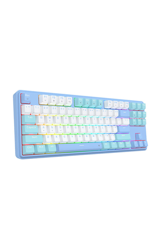 REDRAGON - Redragon K707WBB RGB S.Blade White/Blue TKL Gasket Mounted Linear Gaming Keyboard - white-blue