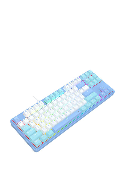 REDRAGON - Redragon K707WBB RGB S.Blade White/Blue TKL Gasket Mounted Linear Gaming Keyboard - white-blue