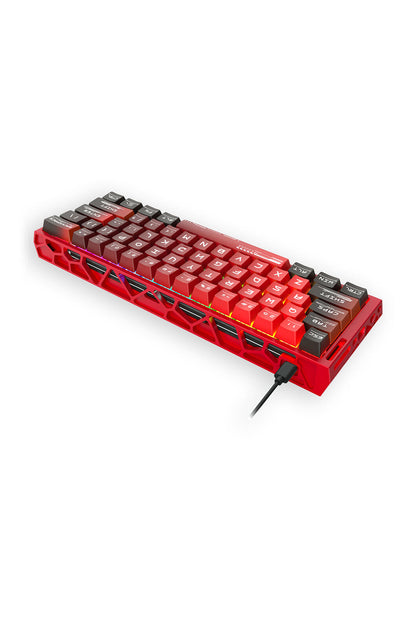REDRAGON - Redragon K753RG-RGB CNC Red 60% UltraMag Wired Magnetic HE Gaming Keyboard - red