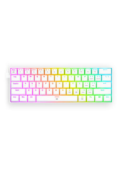 REDRAGON - Redragon K630W Dragonborn White 60% Wired RGB Mechanical Gaming Keyboard - white