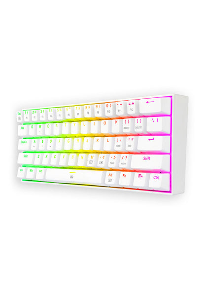 REDRAGON - Redragon K630W Dragonborn White 60% Wired RGB Mechanical Gaming Keyboard - white