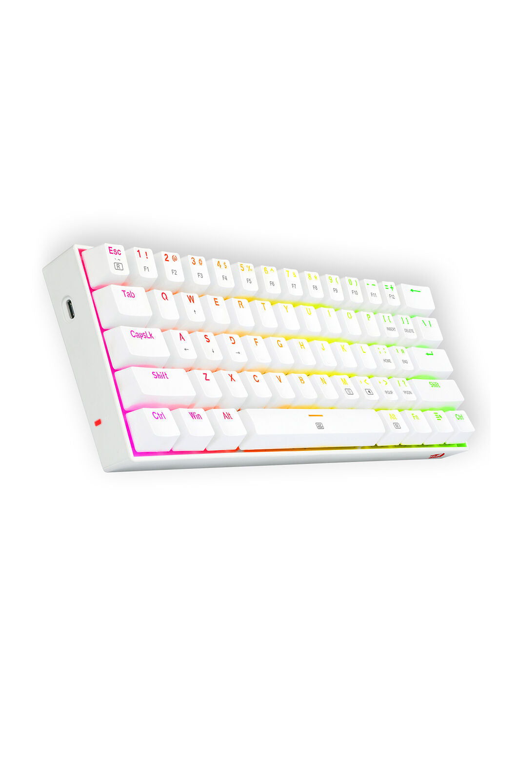 REDRAGON - Redragon K630W Dragonborn White 60% Wired RGB Mechanical Gaming Keyboard - white