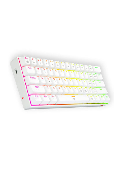REDRAGON - Redragon K630W Dragonborn White 60% Wired RGB Mechanical Gaming Keyboard - white