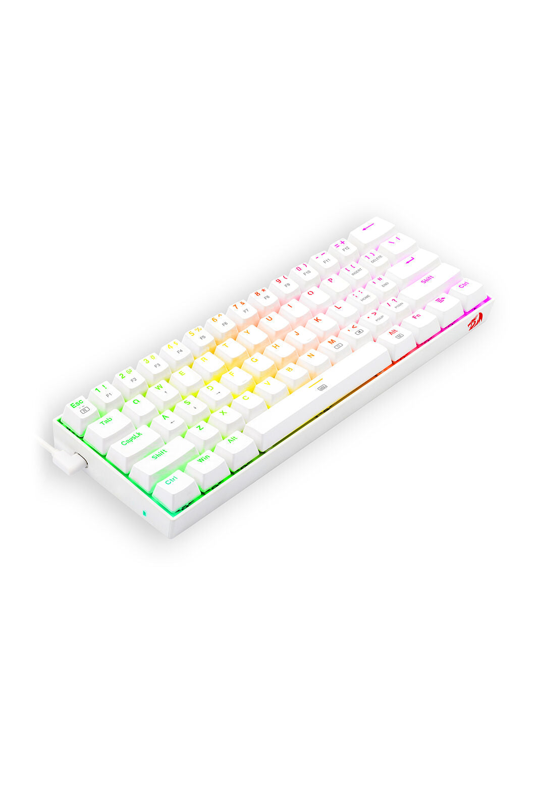 REDRAGON - Redragon K630W Dragonborn White 60% Wired RGB Mechanical Gaming Keyboard - white